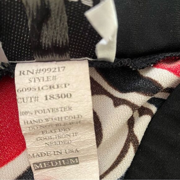 Vintage Moa Moa Floral Patterned Skirt Red Black Size M - Picture 4 of 4